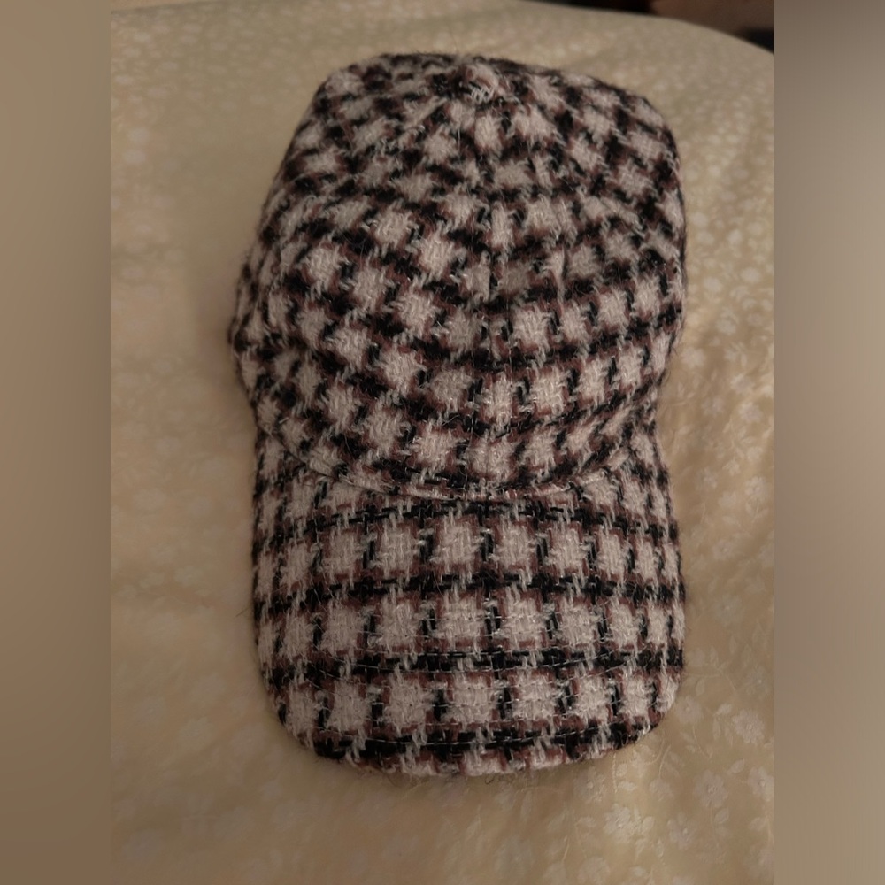 JCREW houndstooth wool baseball cap
